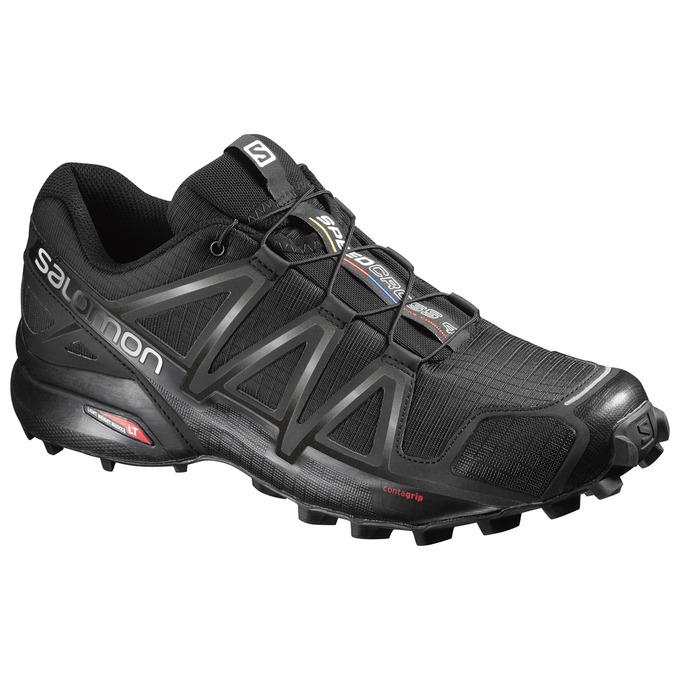 SALOMON SPEEDCROSS 4 Philippines - Men's Trail Running Shoes - Black | 237509-SZJ